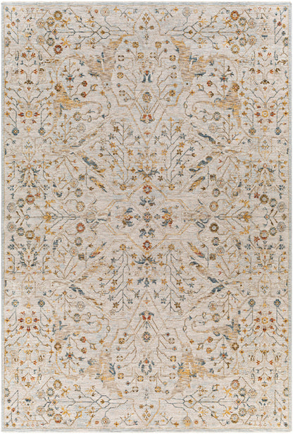 Surya Reina Ren-2302 Light Gray, Denim, Cream, Tan Area Rug