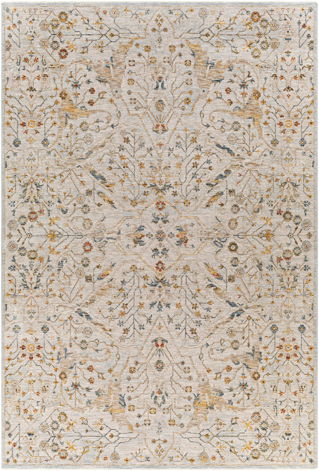 Surya Reina Ren-2302 Light Gray, Denim, Cream, Tan Rugs.