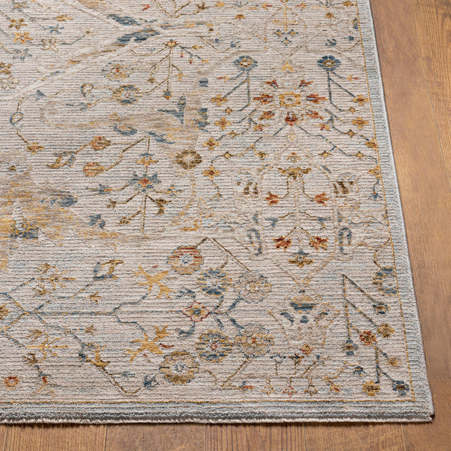 Surya Reina Ren-2302 Light Gray, Denim, Cream, Tan Rugs.