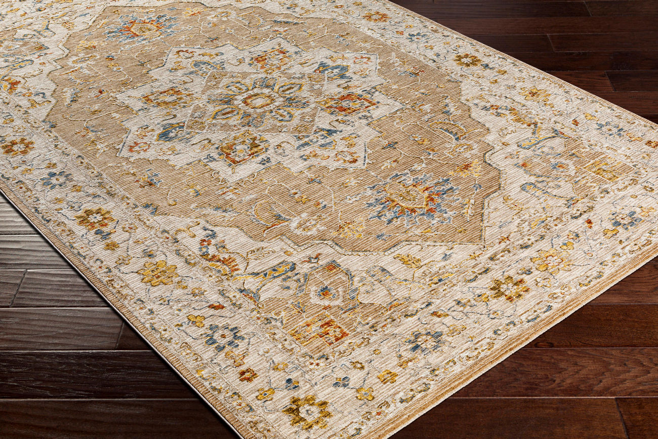 Surya Reina Ren-2305 Tan, Light Gray, Medium Gray, Cream Rugs.
