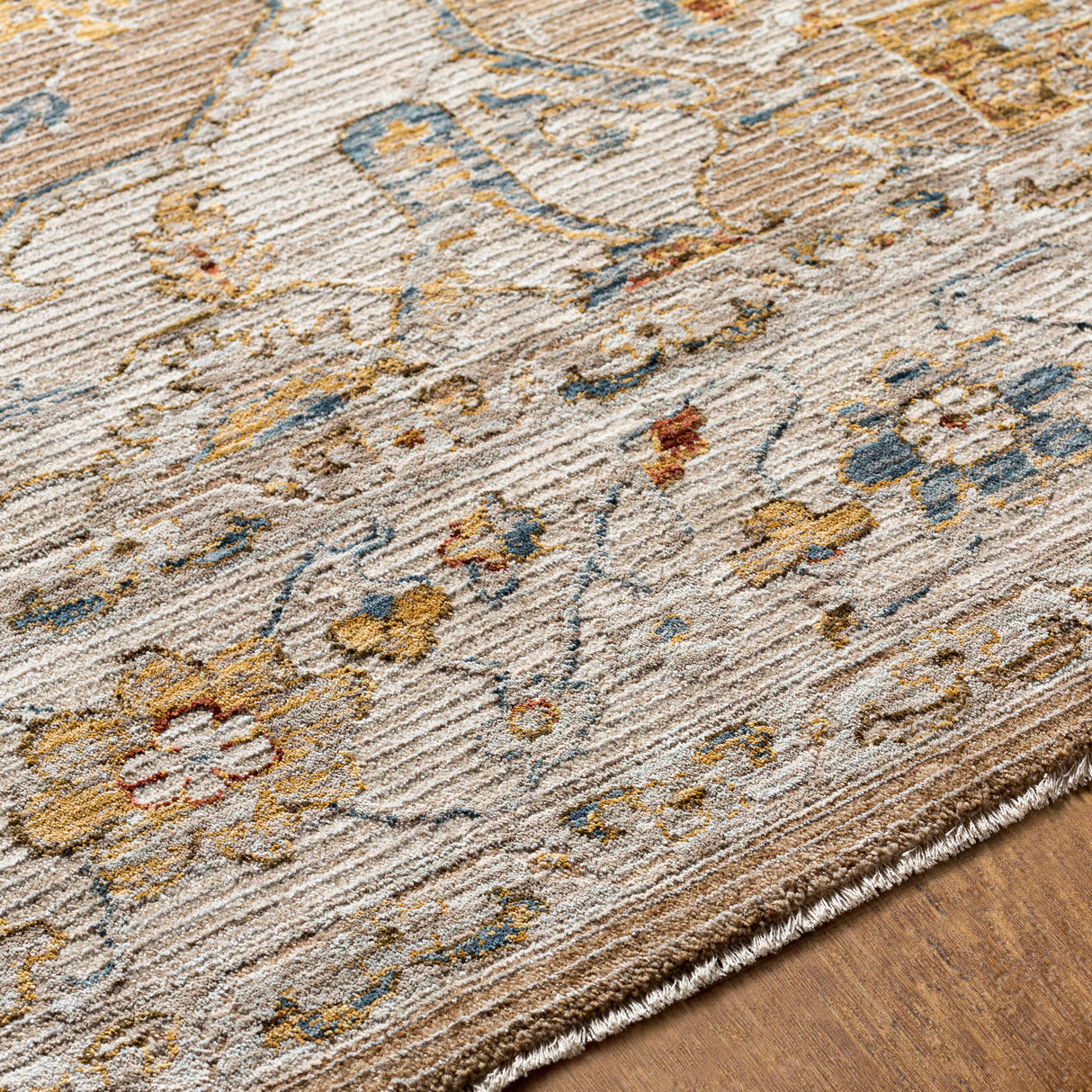 Surya Reina Ren-2305 Tan, Light Gray, Medium Gray, Cream Rugs.