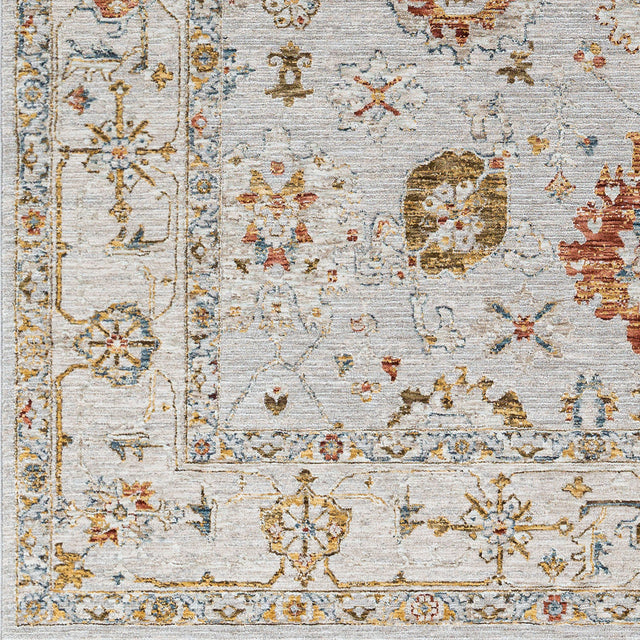 Surya Reina Ren-2307 Light Gray, Cream, Denim, Rust Rugs.