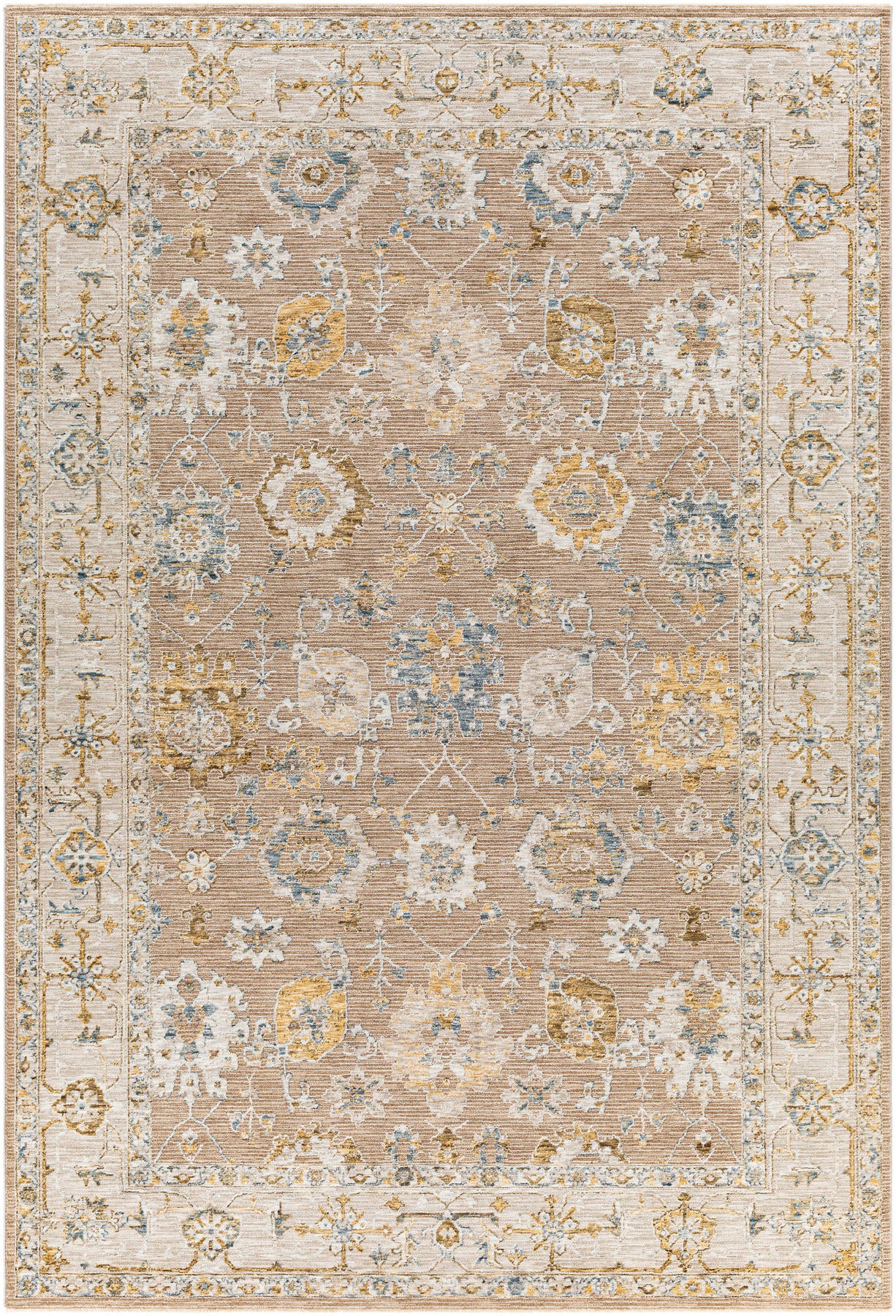 Surya Reina Ren-2308 Tan, Light Brown, Light Gray, Cream Area Rug