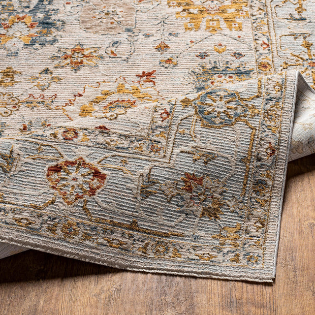 Surya Reina Ren-2309 Light Gray, Cream, Denim, Rust Rugs.