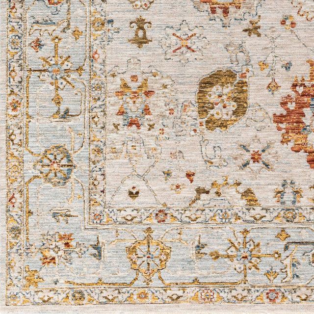 Surya Reina Ren-2309 Light Gray, Cream, Denim, Rust Rugs.