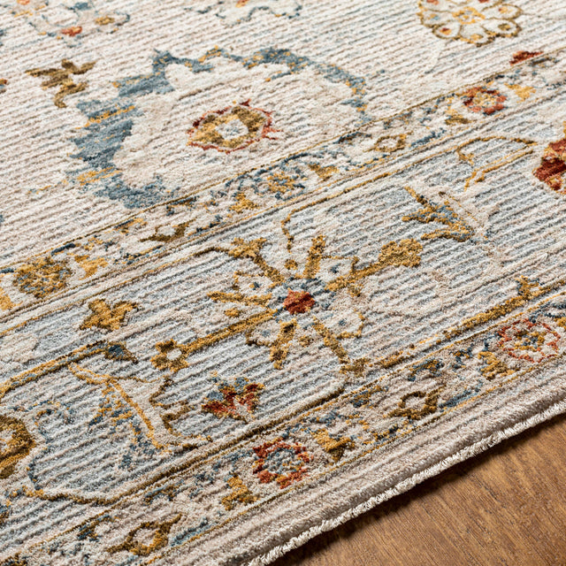 Surya Reina Ren-2309 Light Gray, Cream, Denim, Rust Rugs.