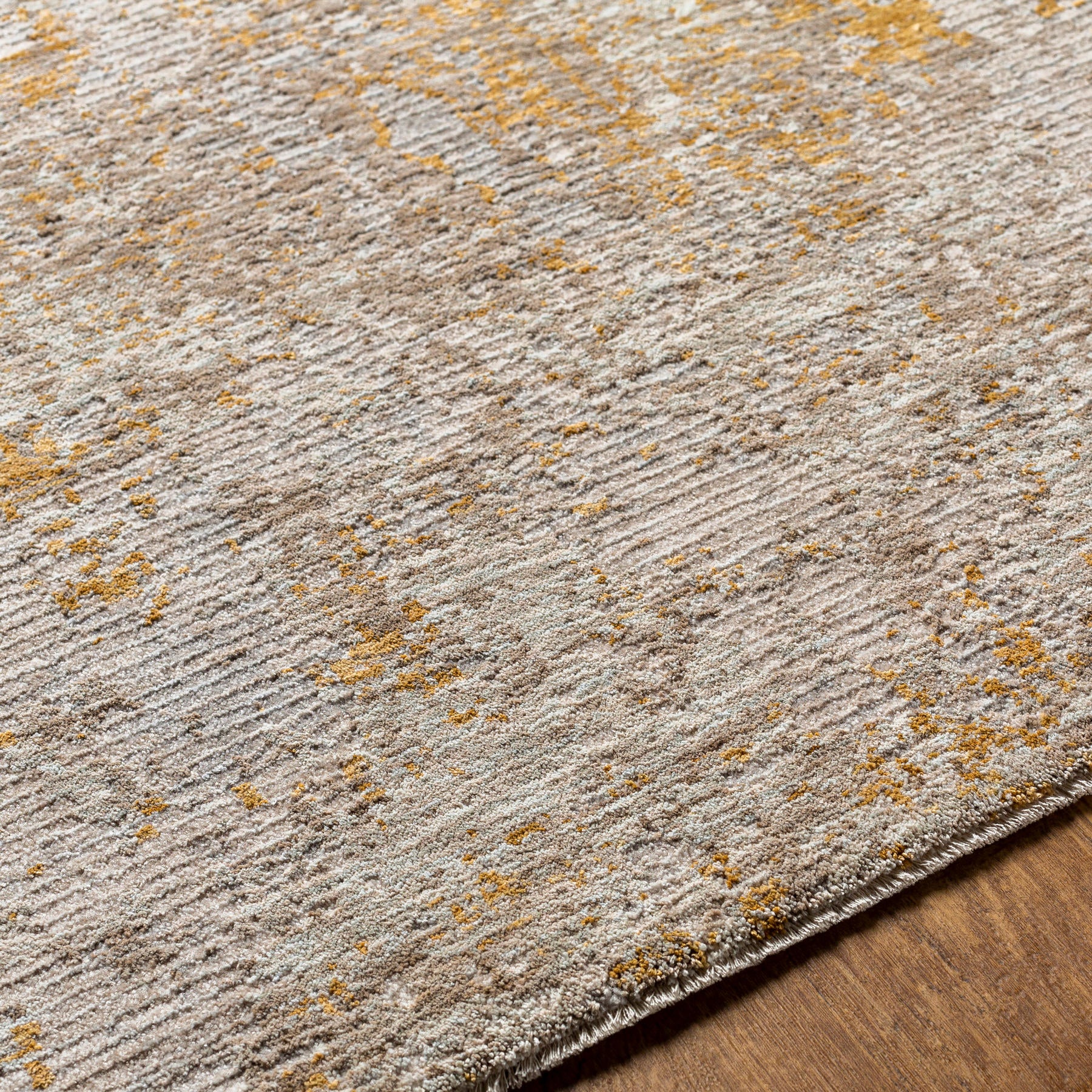 Surya Reina Ren-2310 Light Gray, Light Brown, Medium Gray, Mustard Area Rug