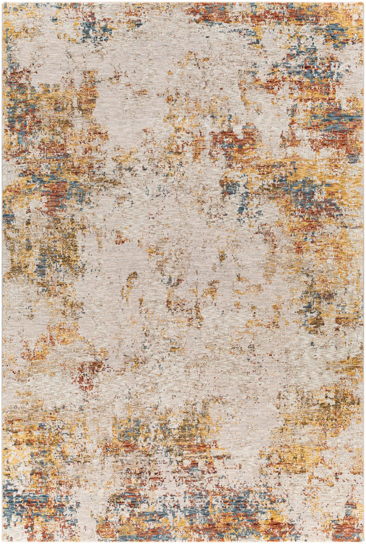 Surya Reina Ren-2311 Light Gray, Cream, Medium Gray, Denim Area Rug