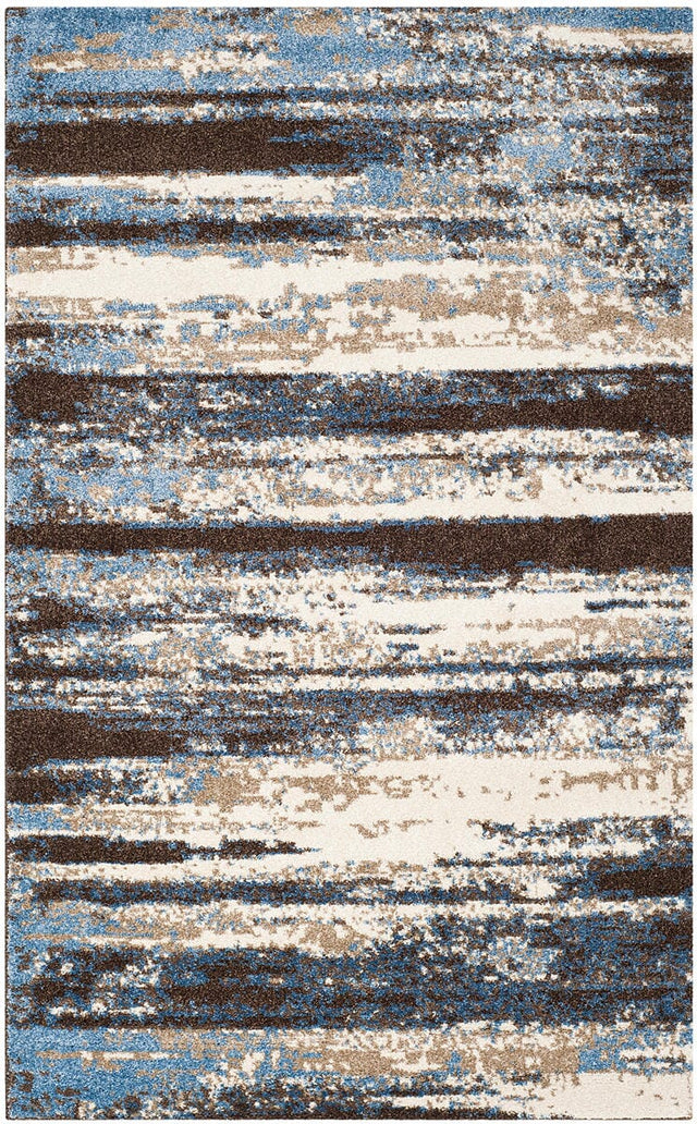 Safavieh Retro Ret2138-1165 Cream / Blue Rugs.