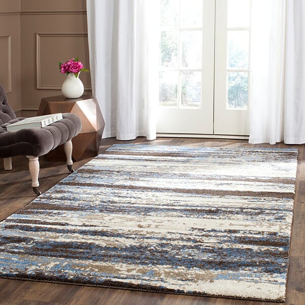 Safavieh Retro Ret2138-1165 Cream / Blue Rugs.