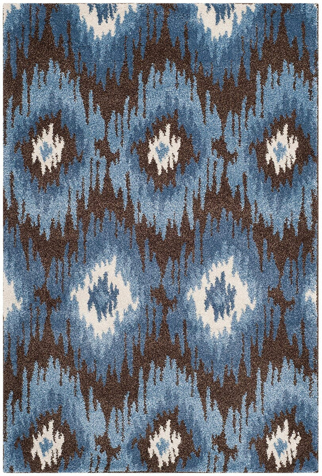 Safavieh Retro Ret2143-2865 Dark Brown / Blue Rugs.