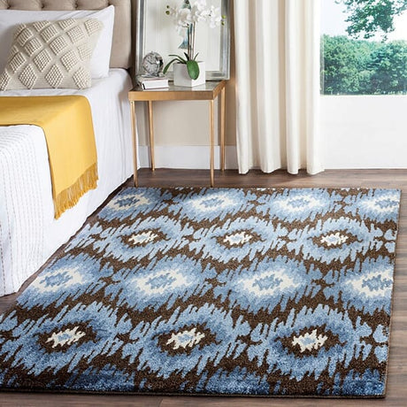 Safavieh Retro Ret2143-2865 Dark Brown / Blue Rugs.