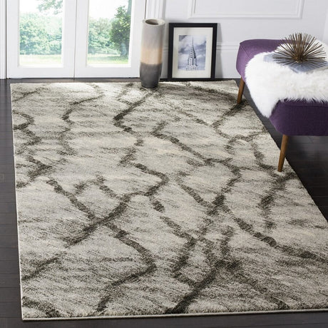 Safavieh Retro Ret2144-7990 Light Grey / Black Rugs.