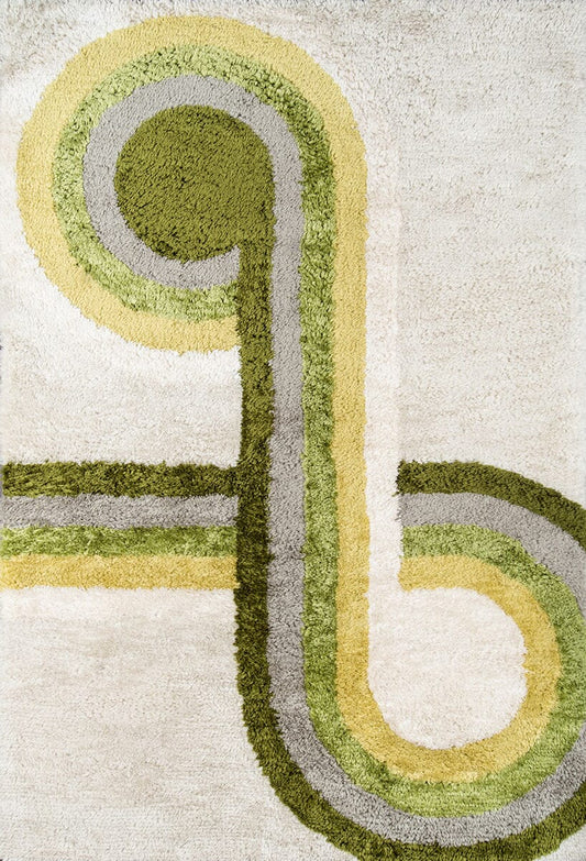 Momeni Novogratz Retro Ret-3 Green Geometric Area Rug