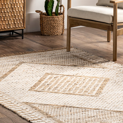 Nuloom Ginger Blend Boho Ngi3550A Beige Area Rug