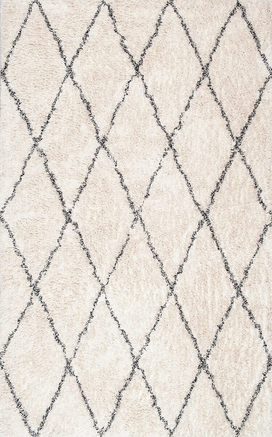 AreaRugs.com Nakra Ovsg62I Ivory Geometric Area Rug