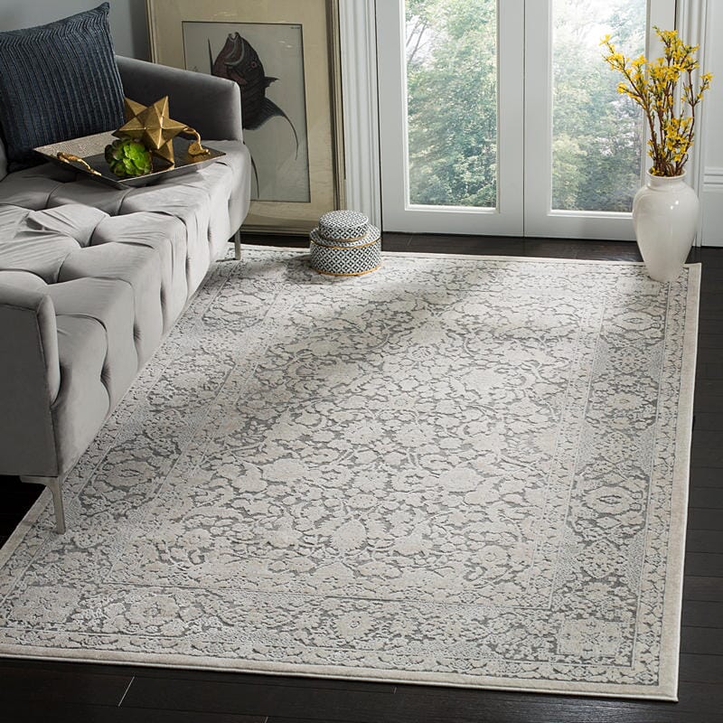 Safavieh Reflection Rft667B Dark Grey / Cream Area Rug