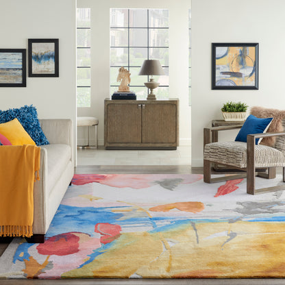 Nourison Symmetry Smm11 Multicolor Area Rug