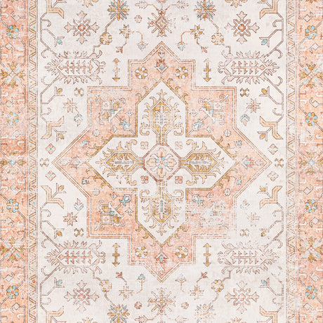 Surya Machine Washable Regen Rge-2306 Beige, Dusty Pink Rug.