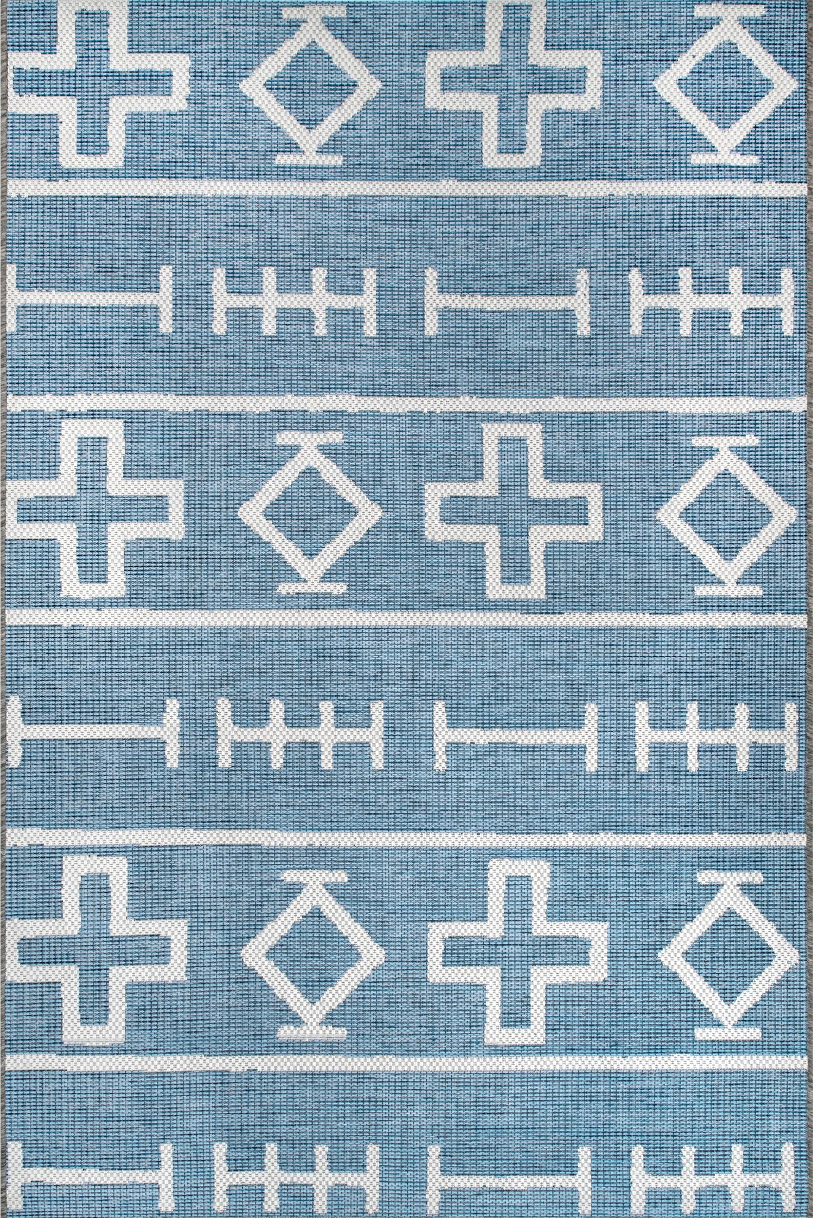 Nuloom Holland Ethnic Symbols Nho2838B Blue Area Rug