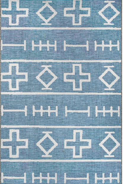 Nuloom Holland Ethnic Symbols Nho2838B Blue Area Rug