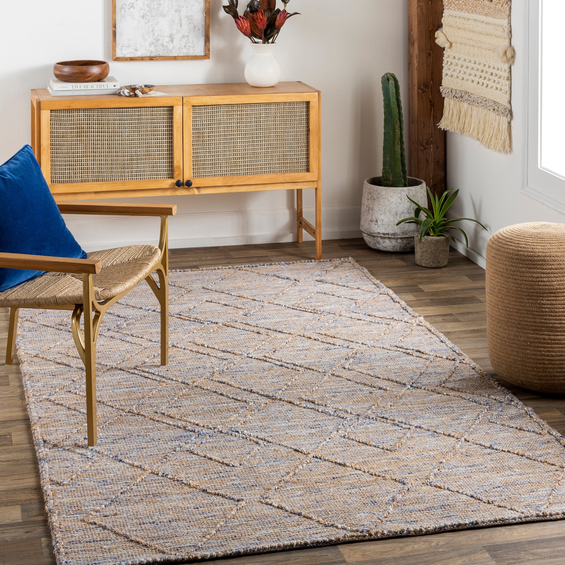 Surya Regal Rgl-2303 Tan, Dark Blue Area Rug