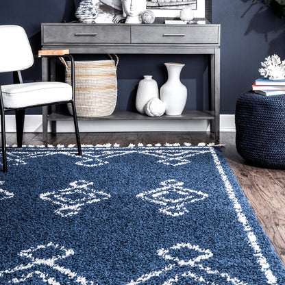 Nuloom Mackie Moroccan Nma1837A Blue Area Rug