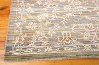 Nourison Rhapsody Rh012 Blue / Moss Area Rug