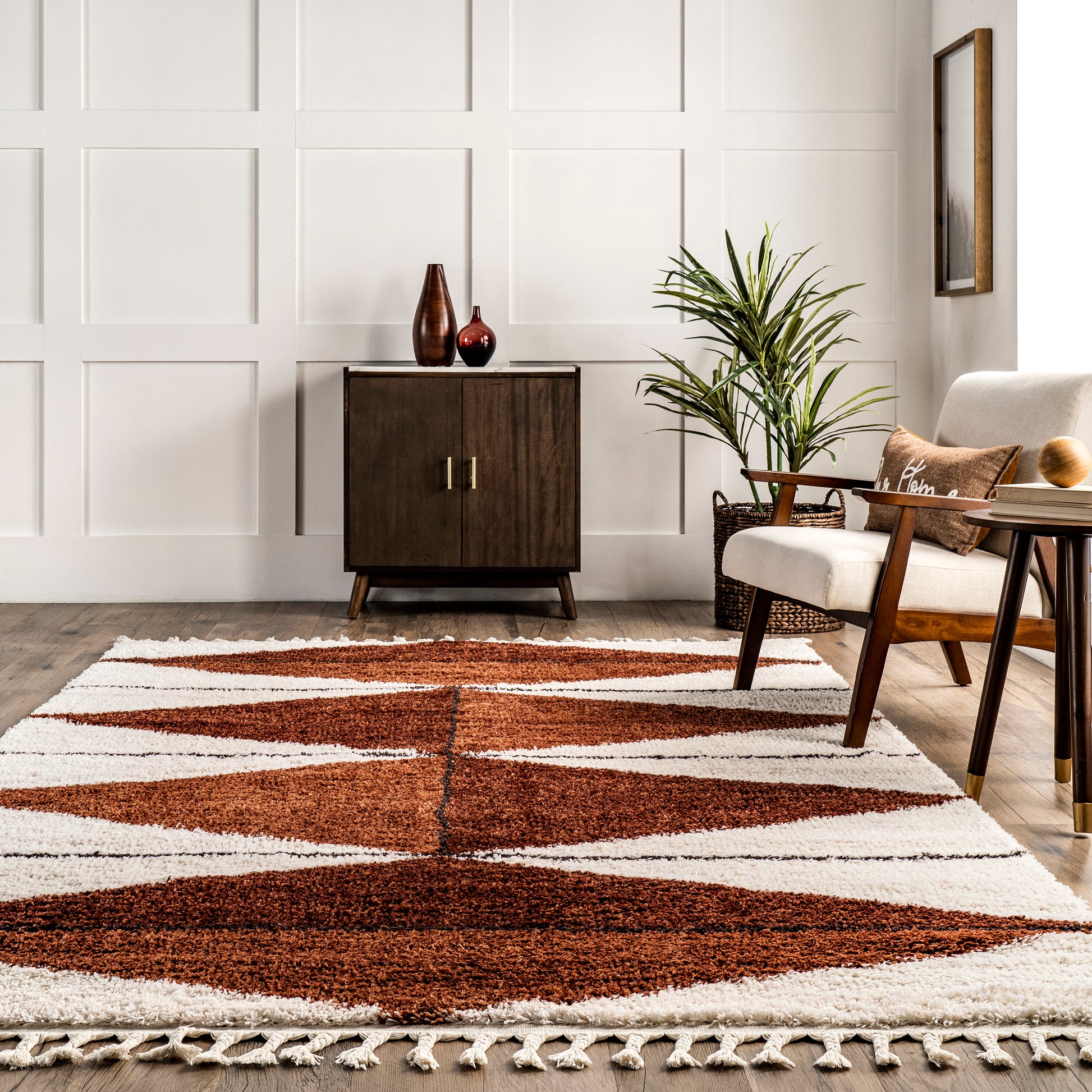 Nuloom Kali Diamond Nka2960A Rust Area Rug