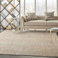 Nourison Lustrous Weave Luw02 Grey/Brick Area Rug