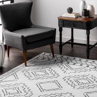 AreaRugs.com Wavaj Nwa1048A White Area Rug