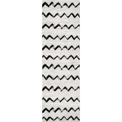 Nuloom Addison Chevrons Nad1713A Gray Area Rug