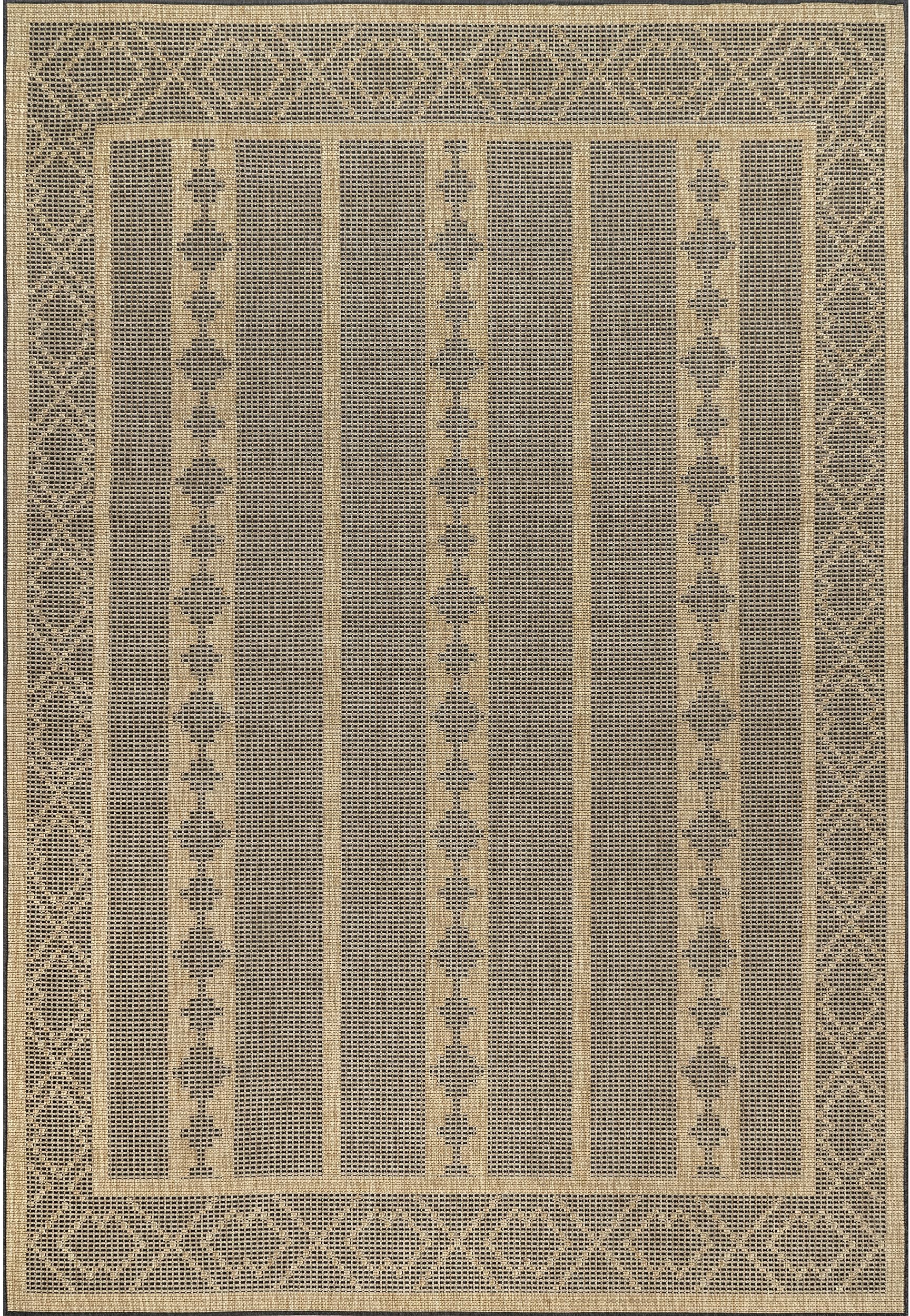 Nuloom Zina Tribal Banded Nzi1821A Charcoal Area Rug