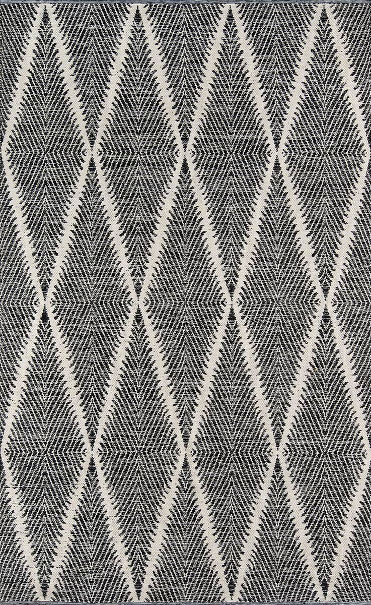 Momeni Erin Gates River Beacon Riv-1 Black Geometric Area Rug