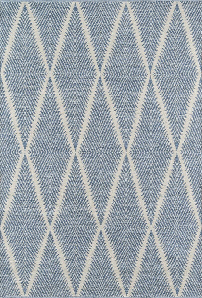 Momeni Erin Gates River Beacon Riv-1 Denim Geometric Area Rug