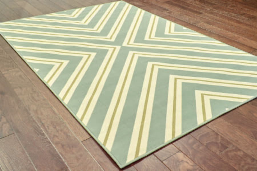 Oriental Weavers Sphinx Riviera 4589A Blue / Green Geometric Area Rug