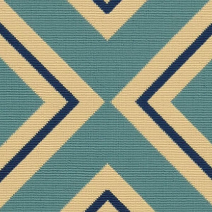 Oriental Weavers Sphinx Riviera 4589J Blue / Navy Geometric Area Rug