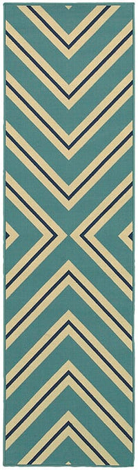 Oriental Weavers Sphinx Riviera 4589J Blue / Navy Geometric Area Rug