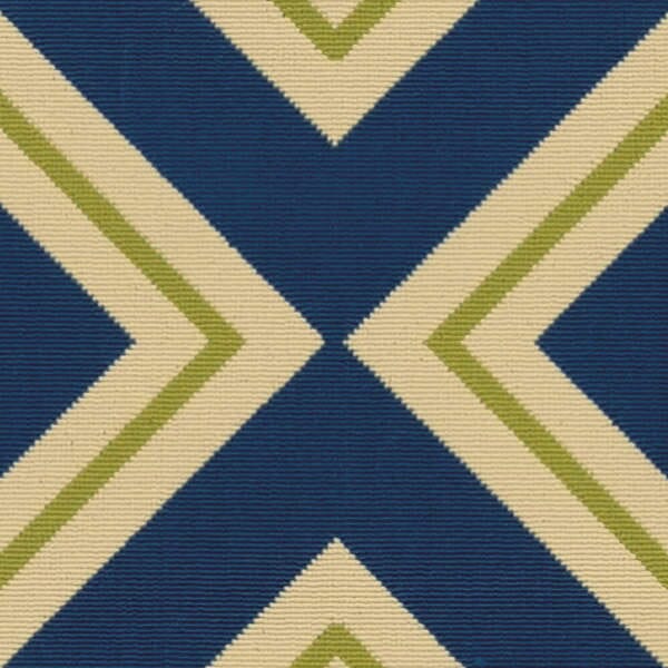 Oriental Weavers Sphinx Riviera 4589L Navy / Green Geometric Area Rug