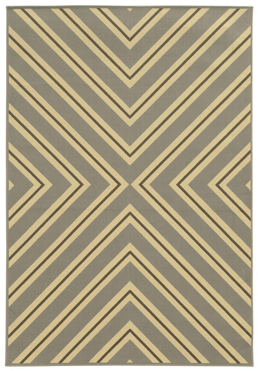 Oriental Weavers Sphinx Riviera 4589P Grey / Ivory Geometric Area Rug