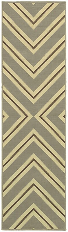 Oriental Weavers Sphinx Riviera 4589P Grey / Ivory Geometric Area Rug