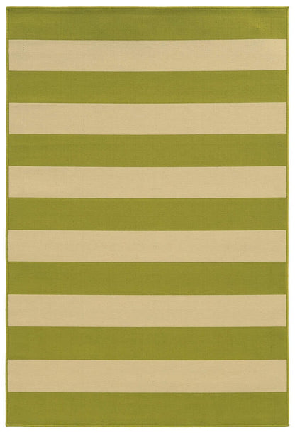 Oriental Weavers Sphinx Riviera 4768E Green / Ivory Striped Area Rug