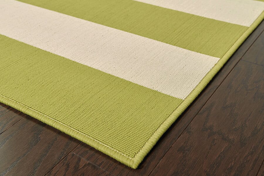 Oriental Weavers Sphinx Riviera 4768E Green / Ivory Striped Area Rug