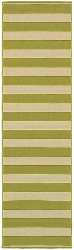 Oriental Weavers Sphinx Riviera 4768E Green / Ivory Striped Area Rug