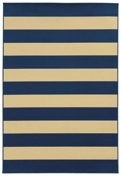 Oriental Weavers Sphinx Riviera 4768F Navy / Ivory Striped Area Rug