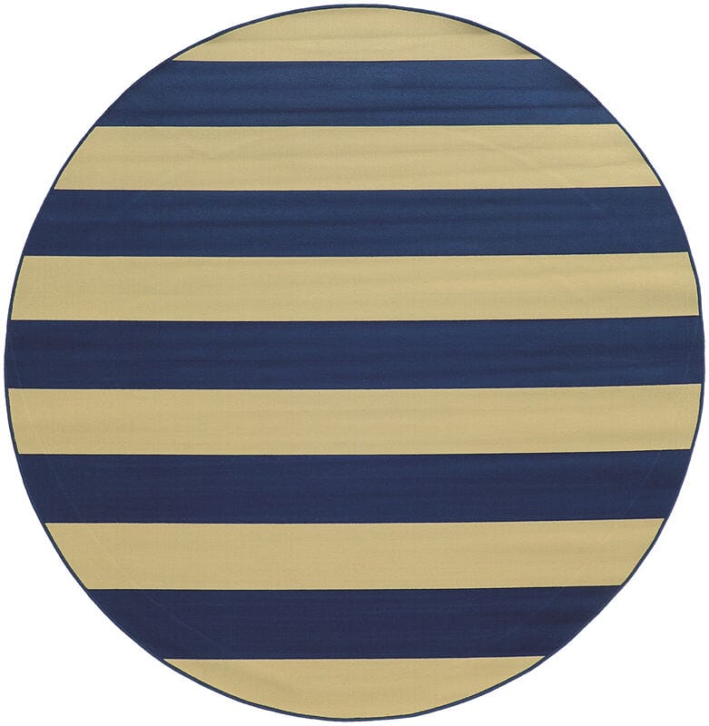 Oriental Weavers Sphinx Riviera 4768F Navy / Ivory Striped Area Rug