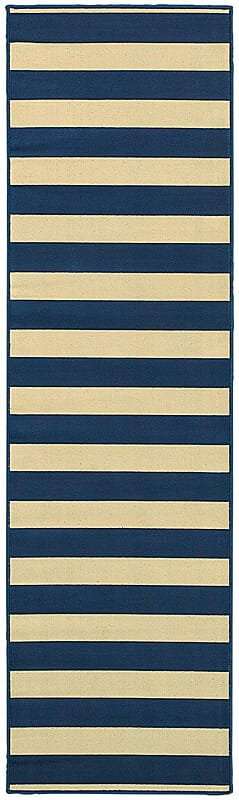 Oriental Weavers Sphinx Riviera 4768F Navy / Ivory Striped Area Rug