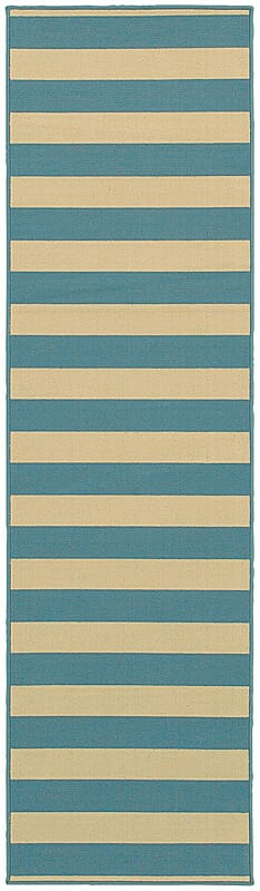 Oriental Weavers Sphinx Riviera 4768G Blue / Ivory Striped Area Rug