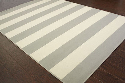 Oriental Weavers Sphinx Riviera 4768H Grey / Ivory Striped Area Rug