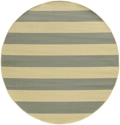 Oriental Weavers Sphinx Riviera 4768H Grey / Ivory Striped Area Rug